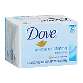 Dove  gentle exfoliating beauty bar, 1/4 moisturizing cream Left Picture